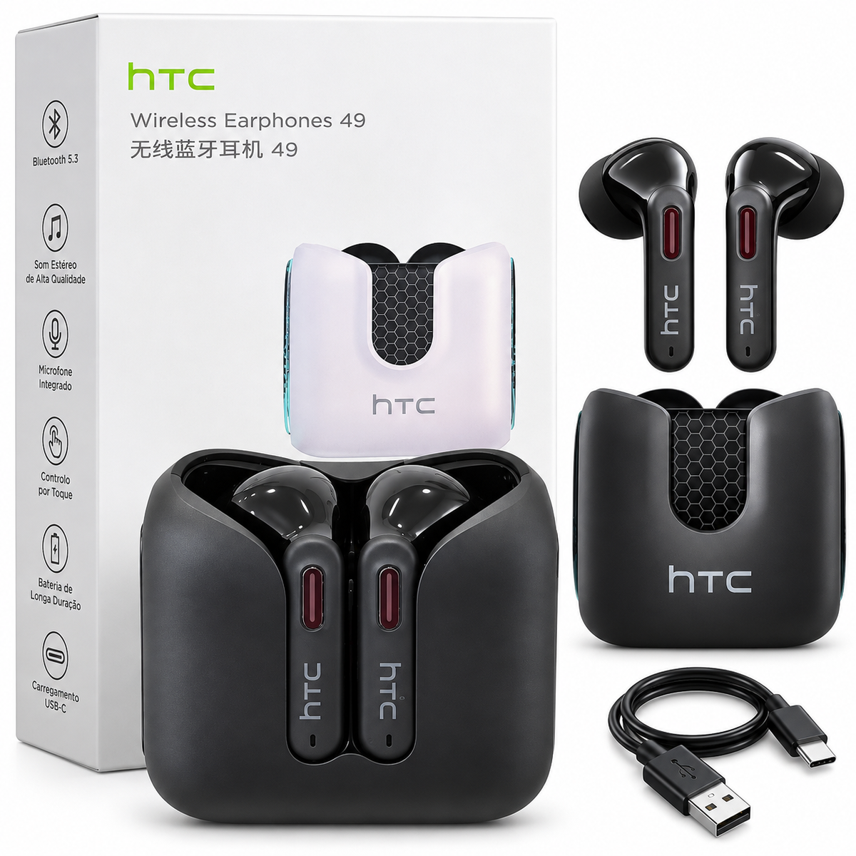 Auriculares Bluetooth HTC NE49 – Wireless Earphones 49
